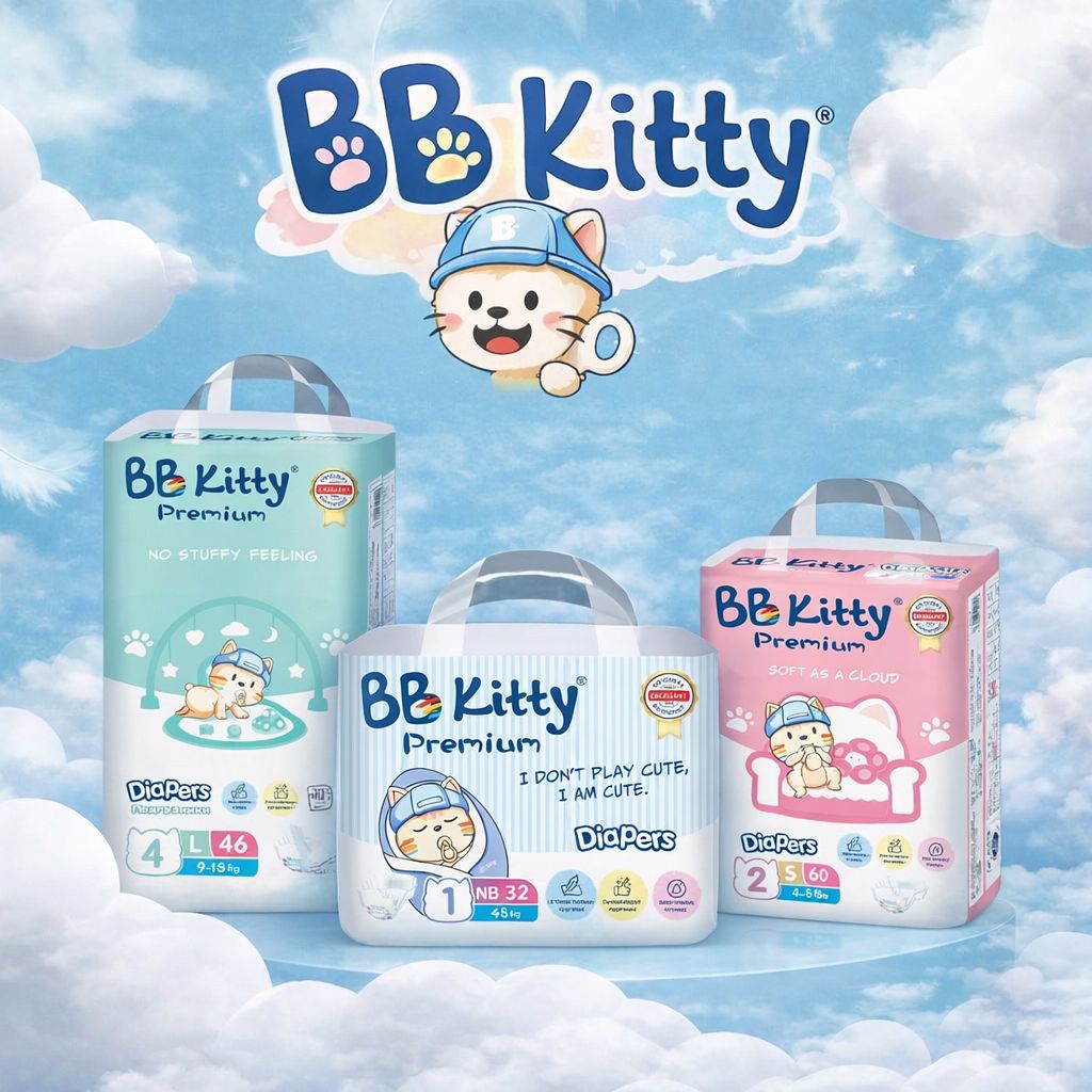 BB Kitty Pañales Velcro "Primeros Logros" 🌈