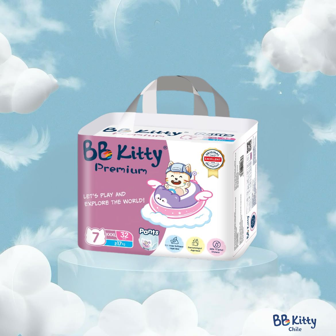 BB Kitty Pants Premium · Talla XXXG (18+ kg)